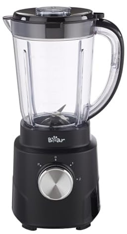 Bear Countertop Blender, 700W Professional Smoothie Blender mit 1500ML Blender Cup für Shakes und Smoothies, 3-Gang zum Zerkleinern von Eis