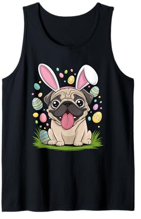 Mops Ostern Osterhase Tank Top