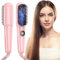 Unipampa Glättbürste Keramik, Professioneller Glätteisen & Haarbürste, Haarglätter Bürste 9 Temperaturen, Ionen Haarglätterbürste, Schnelles Aufheizen, 140-220℃, LCD-Display, Anti-Verbrühungs