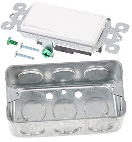 jojofuny Einfach Zu Installierender 3-Wege-wippschalter-dimmer Weiß Deckenleuchte Für Schlafzimmer Küche Dekorative Wandleuchte Geeignet Für Verschiedene Umgebungen