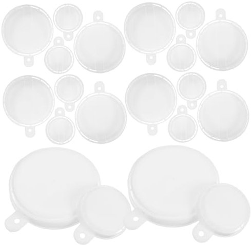 Gatuida 1 Satz Deckel für Vorratsbehälter Handpumpe Spender für Mundwasser Öffnungs-Einstellschlüssel Pumpgläser Teedose plastikdeckel cap kappsage luftdichter Deckel Dichtungszubehör Weiß