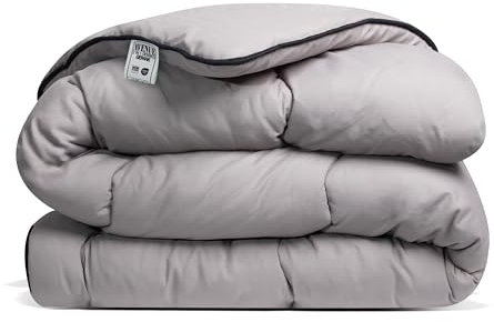 Avenue – Waschbare Bettdecke ohne Bezug – Einzelbettdecke 240 x 220 cm – Antiallergisch – Wolkenweich – Taupe/Grau – Ganzjahresdecke – Waschbar bei 60 °C