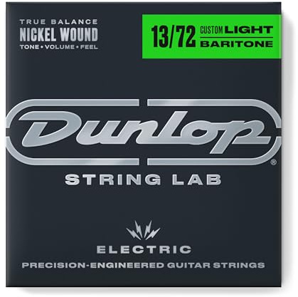 Jim Dunlop Gitarrensaiten, Satz von Saiten für Baritongitarre, 13-72