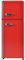 Standard Refrigerators,Retro Fridge Freezer 105.5 cm High 41 cm Wide 2 Door 92 Litre Total Volume with 28 Litre Freezing Volume 181 kWh per Year -27°C ~ 13°C LED Light,Red