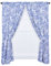 Ellis Curtain Victoria Park Toile 172 x 213 cm zugeschnittenes Paneel mit Raffhaltern, Blau