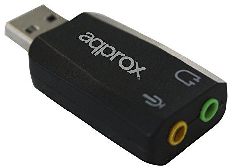 Approx APPUSB51 - Tarjeta de Sonido USB 5.1, Color Negro