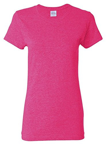 Gildan Women's Heavy Crewneck Cap Sleeve T-Shirt, XX-Large, Heliconia