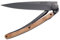 deejo 371311 Erwachsene Leichtgewichtsmesser, Black, 37g, Aisi-420 Stahl, Wacholder, Liner-Lock, Mikrofaser-Etui, Gürtelclip Taschenmesser, Mehrfarbig, One Size