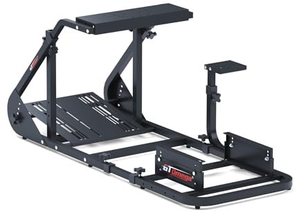 GT Omega Art Simulator Cockpit Frame (No Seat) - Premium Quality Steel Framework - Fully Adjustable Wheel Height - Multiple Seat Mounting Positions - Ergonomic Design - Ideal For PS4, Xbox One, & PC