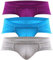 DDSColour Slip Homme Lot de 3 en sous-Vêtements-Gris-Bleu-Violet [XX-Large]