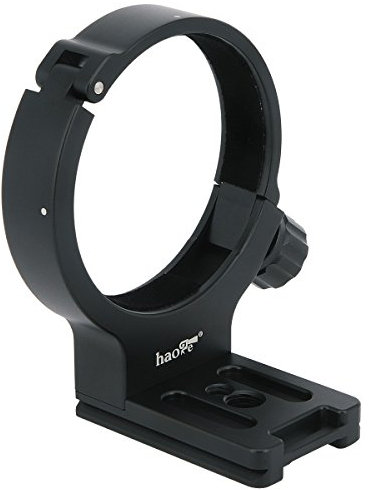 Haoge LMR-N372 Objektivhalsband-Fuß-Stativ-Halterungsring für Nikon Nikkor AF-S 70-200 mm f/4G ED VR und AF-S 300 mm F/4E PF ED VR Objektiv integrierte Arca Swiss Typ Schnellwechselplatte ersetzt