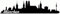Samunshi® München Skyline Aufkleber Sticker Autoaufkleber City Gedruckt - 100x23cm schwarz