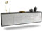 Dekati Lowboard Orlando hängend (180x49x35cm) Korpus anthrazit matt - Front Hochglanz Weiß - Push to Open