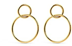SINGULARU - Sister Ohrringe. Messing mit 18 Kt Vergoldeter Beschichtung. Schmuck für Damen.