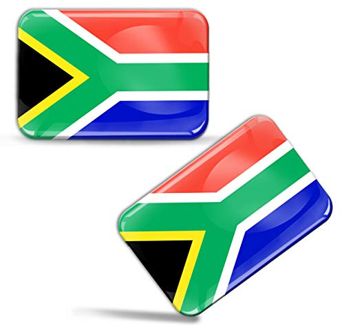 Biomar Labs Südafrika Auto Flagge Aufkleber 3D Doming 2er Set F 76