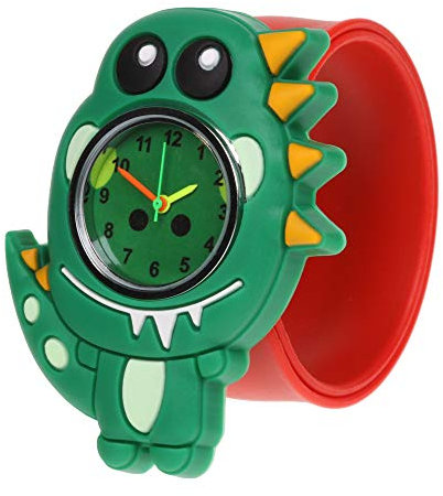 Stands Out, Supplying Outstanding Gifts Wacky Watch Dinosaur TRex Animal Design Slapwatch Fast Fit Kids Childrens Silicone Watch Band Learn to Tell The Time Unisex Instant Fit Any Size