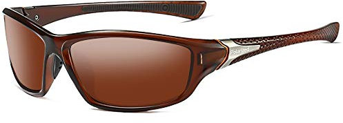 Grainas Polarisierte Sportbrille Sonnenbrille für Herren Damen Fahrerbrille Radsportbrillen zum Radfahren Skifahren Autofahren Fischen Laufen Wandern UV400 Schutz (Braun)