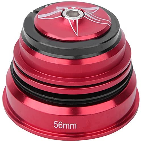 Aluminium Alloy Tapered 44-56mm Bike Fork Stem Headset Replacement (Red)