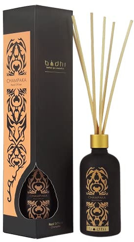 Bodhi® Reed Diffuser CHAMPAKA 90 ml - Duftstäbchen für einen frischen Duft Ihrer Räume | Premium Raumduft ohne Alkohol