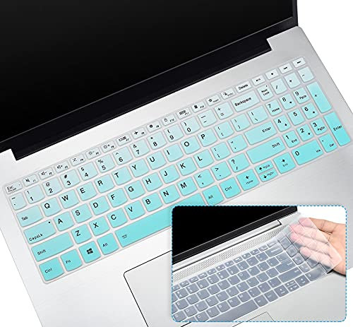 Funda protectora para teclado Lenovo IdeaPad 5 de 15.6 pulgadas, ideaPad Flex 5 15IIL05, ideaPad 3i 15, Lenovo Yoga 7i 15ITL5, Yoga Slim 7 15IIL05, Lenovo ThinkBook 15 G2 G3 15P, color menta gradual +