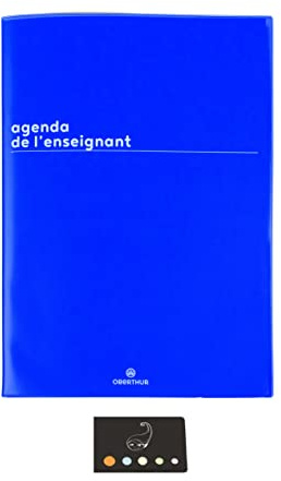 Blumie Shop Set Lehrerkalender 2022 – 2023 Boreal Oberthur 1 Woche pro Seite + Index selbstklebend (Boreal Blau)