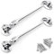 onesto Pack 2 Chrome Cabin Hook | 100mm Cabin Door Hook and Eye Latch | Eye Silent Catch Door Latch Holder with Screws | Chrome Door Hook Lock for Window, Garden Gate & Door | (Silver, 100mm)