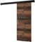 KRYSPOL Schiebetürsystem Salwador 1 Komplett-Set für Schiebetüren, Trennwände Innentüren, Modern Design (Old Style/Gitter: schwarz matt/Griff: Silber)