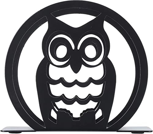 Norhogo Porte-serviettes hibou noir - Porte-serviettes en métal - Distributeur de serviettes vintage - Pour cuisine - Décoration de Noël - Décoration de Noël - Salon - Décoration de table, cjj-mp16
