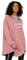 SASSYCLASSY Oversize Musselin Bluse Damen Langarm - Oversized Freizeit Look - Hemdbluse lang aus Baumwolle mit V Ausschnitt - Long-Bluse One Size (Gr. 36-48) Altrosa
