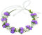 Goledwedy Getrocknete Blumenkranz Haare Schleierkraut Eukalyptus Blumenkrone Hochzeit Weiße Blumenkronen blumenkranz haare kinder für Frauen und Mädchen-Lila