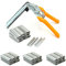 Kit di Pinze ad Anello per Chiodi di Maiale di Tipo M con 2400pz M Clips, Pinza per il Fissaggio di Gabbie Metalliche per il Fissaggio di Recinzioni, Installazione di Tappezzerie, Gabbie per Animali