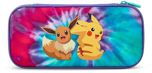 PowerA Slim Case for Nintendo Switch - OLED Model, Nintendo Switch or Switch Lite - Tie-Dye Pikachu & Eevee, Protective Case, Gaming Case, Console Case, Accessories, Storage, Officially Licensed