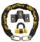 Burg-Wachter 12mm Sold Secure Motorbike Chain & Ground Anchor Gold Lock, Black, 1M