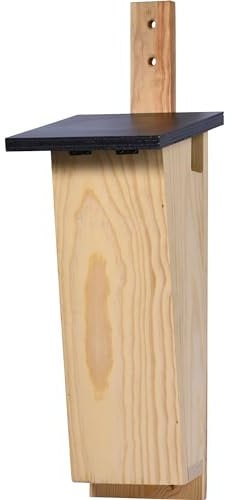dobar® Spezial-Nistkasten für Baumläufer - Vogelbrutkasten zum Aufhängen - 14 x 17 x 35 cm - Kiefer - Dunkelbraun