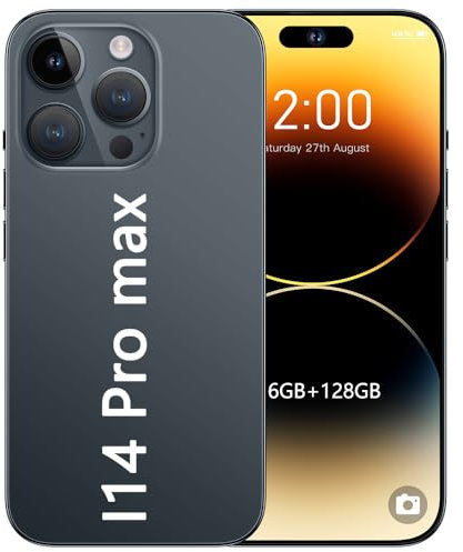 MIZHAO Smartphone I 14 Promax 5g For Android 13, 7.3-inch Hd Large Screen Mobile Phone, 6gb 128gb, 8000 Mah Type C Fast Charging Mobile Phone, Dual Sim Dual Standby, Face (Size:6GB+128GB,Color:Black)