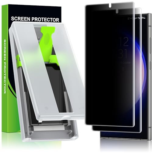Esanik 2 Piezas Protector Pantalla para Samsung Galaxy S23 Ultra/S22 Ultra Privacidad, 7H PET Protector de Pantalla Antiespia S23 Ultra/S22 Ultra, Instalación Fácil, Compatible Huellas Dactilares