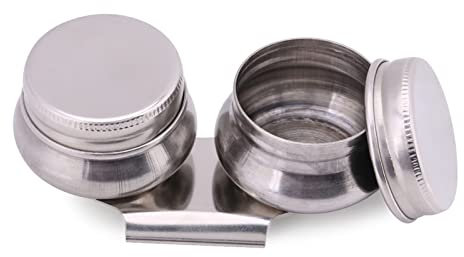 NOENNULL Großer Doppelpalettenbecher aus Edelstahl Ölfarbe, Megilp, Terpentin, Lösungsmittelbehälter mit Deckel