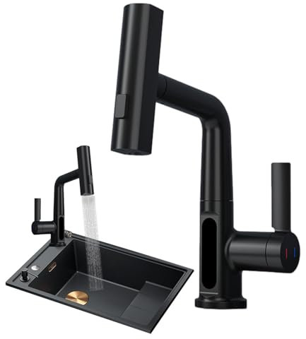 Yianyal Robinet de lavabo | Robinet vertical et horizontal réglable | Accessoires de robinets d'évier étanches pour évier de cuisine, salle de bain, lavabos publics, baignoires