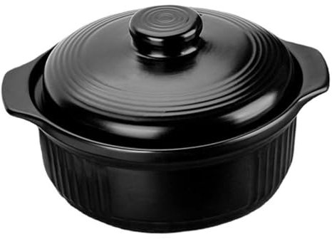 CIYODO Olla de Cerámica Esencial para La Cocina Olla para Guisar Tapa Apta para Horno Utensilios de Cocina de Cerámica para El Hogar