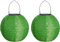 Lampions Solar Außen Wetterfest, Yeehliny Solar LED Laterne Wasserdicht Nylon Hängende Gartenlaterne, Solarlampions für Außen, LED Lampion Solar Lichterkette Aussen (20cm/2 Stück/Grün)