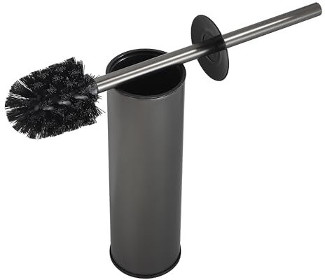 KLDKLD Toilet Brush and Holder Set Premium Material Toilet Bowl Cleaner Free Standing Toilet Bowl Brush and Holder 1pack Gun Grey