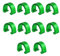 Bestvisse 10 pezzi in lega di alluminio per cavo della bici C-Clips Mountain Bike Biciclette Clip del cavo del freno Morsetti fissi Telaio Fibbia