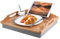 DRELIFAM Lap Desk with Cushion,Wooden Bed Tray Table for Eating,Lap Tray in Recliner,Breakfast Tray,TV Dinner Bed Food Trays (Beech Wood)