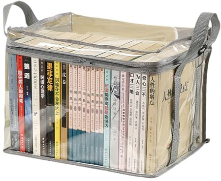 Bücher-Organizer, praktische Aufbewahrungsbox für Bücher, faltbar, Spielzeugbox, transparente Bücher-Box für Schlafsaal, Haushalt, Klassenzimmer