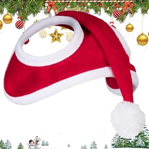 Weihnachtsmütze für , Weihnachtspferd-Ornamente, Nikolausmütze für , Urlaub, Weihnachtsmann-Hut, Haustier-Kostüm, Zubehör, Kopfbedeckung, Hut verziert