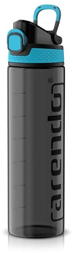 Arendo - Eiweiß Shaker Protein Shaker – 700ml – Trinkflasche mit Deckel OneClick Verschluss – Füllmenge Skala Markierungen – Spülmaschinen geeignet – Proteinshaker für Freizeit Sport Fitness