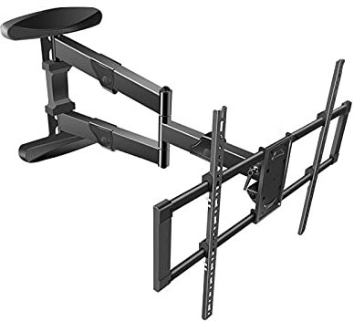 IUokLU Support TV d'angle Moderne Support Mural pour téléviseur Extension de 37 à 75 Pouces inclinable et Rotatif Support Mural Fixe pour téléviseur Support TV,