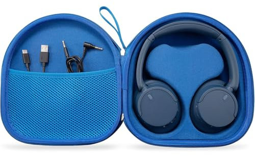 Estuche de Viaje para JBL Tune 720BT 520BT 510BT y para WH-1000xm4 WH-CH520 WH-CH720N Auriculares, EVA Duro Caja de Almacenamiento Auriculares Bolsa de Transporte Organizador portátil (Azul)