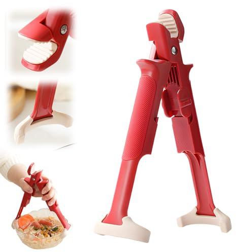 Multifunktionaler Schalenhalter mit Verbrühschutz, 2025 Neues Geschirrplattenheber-Werkzeug, Heißer Schalenhalterzange, Hitzebeständiger Rutschfester Griff, Für Mikrowellenofen und Dampfgarer geeigne