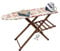 MOHOME Asse da Stiro Legno Luxury Quality Porta Caldaia Faggio Noce Salvaspazio Pieghevole Altezza Regolabile 133 x 90 x 34 cm Antiscivolo Stabile Colore Mollettone Assortito